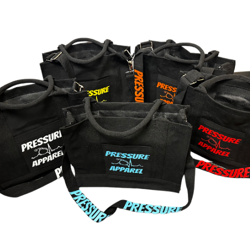 Pressure Apparel Tote Bags